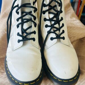 Dr. Martens White Combat Boots